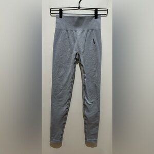 Gymshark Grey with Black Back Logo Leggings Pants - Women’s Size Small